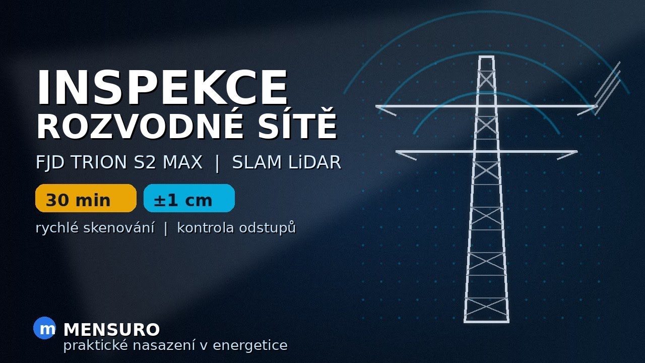 Inspekce elektrického vedení LiDARem: FJD Trion S2 MAX