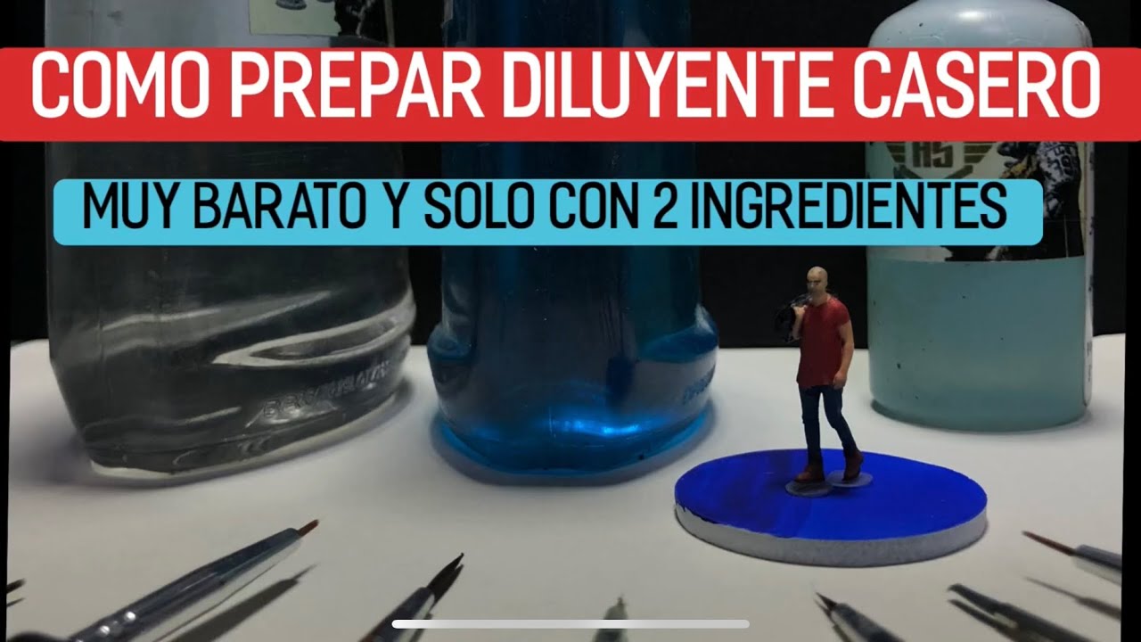 Como preparar diluyente casero para pinturas acrílicas #ronin #politechnic #vallejo #citadel