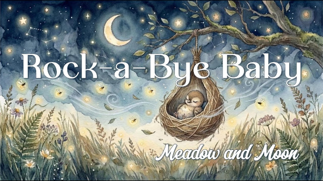 Rock-a-Bye Baby 🌙 Gentle Lullaby for Bedtime | Meadow and Moon