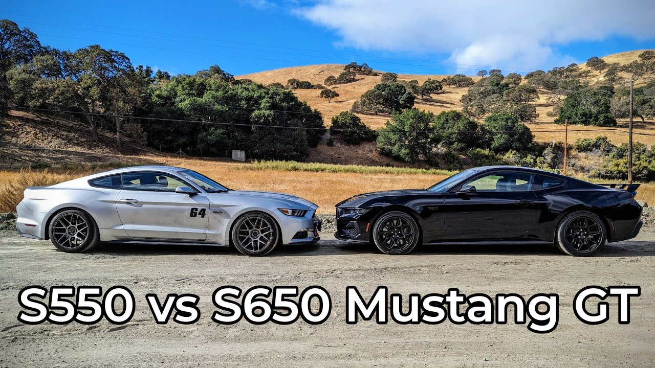 Ford Mustang GT 2017 года против Ford Mustang GT 2024 года — прямой обзор!