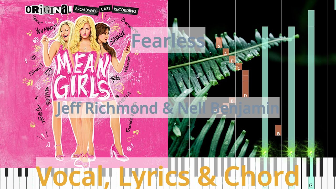 🎹Fearless, Chord & Lyrics, Jeff Richmond & Nell Benjamin, Synthesia Piano