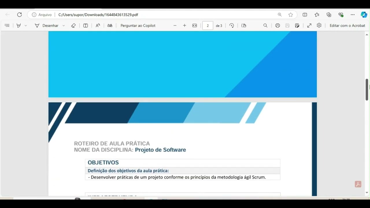 Portf&oacute;lio: Projeto de Software Metodologias &Aacute;geis Scrum