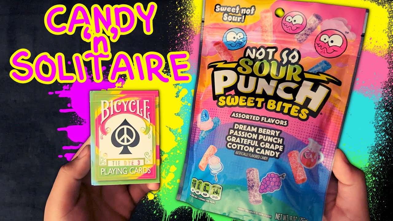 SOUR PUNCH bites ~ Candy 'n' Solitaire ~ ASMR Solitaire #508