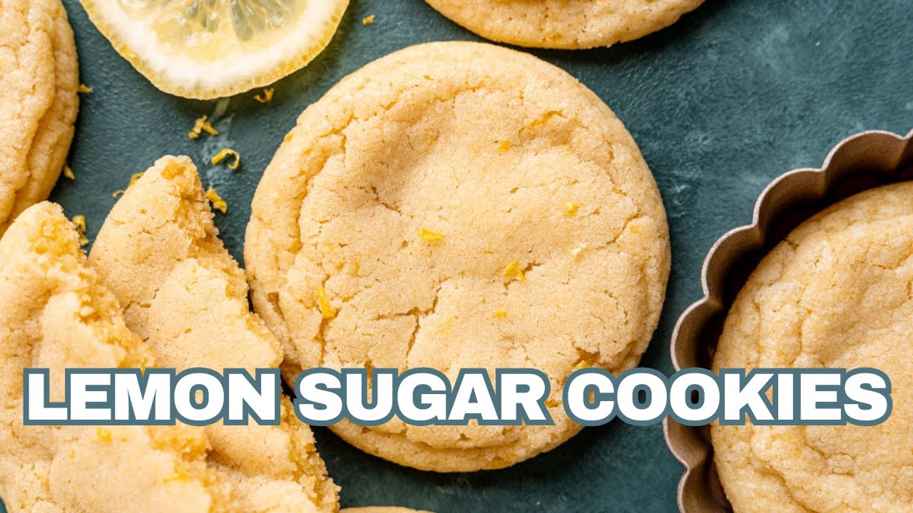 Soft Lemon Sugar Cookies with Real Lemon Zest & Juice!