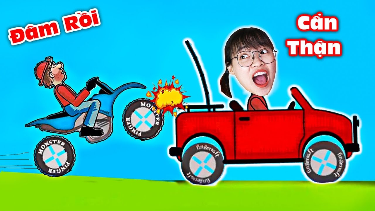 Hà Sam Thi Lái Xe Leo Núi Cùng 500 Anh Em Trẻ Trâu - Ai Sẽ Về Đích Trước ? ( hill climb racing 2 )