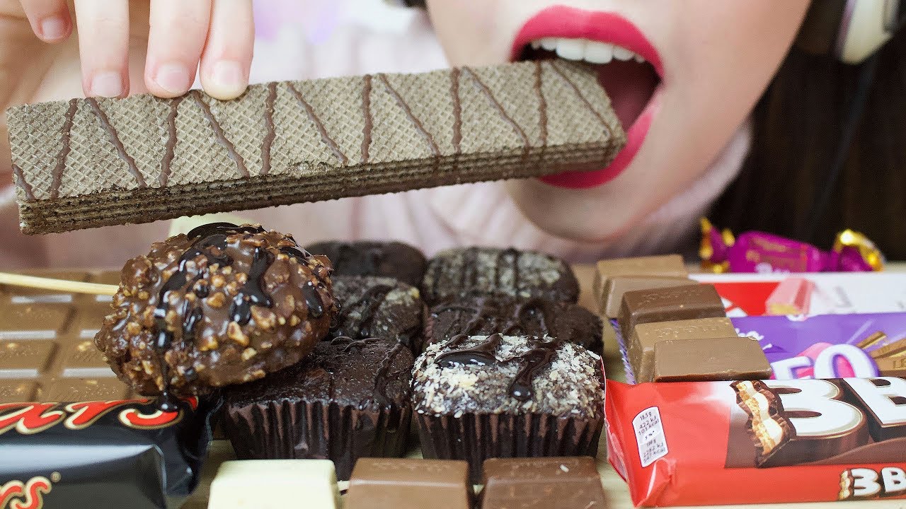 NEW BEST CHOCOLATE CANDY FOR ASMR | Brownies, Pralines & Chocolate Bars (Eating Sounds)