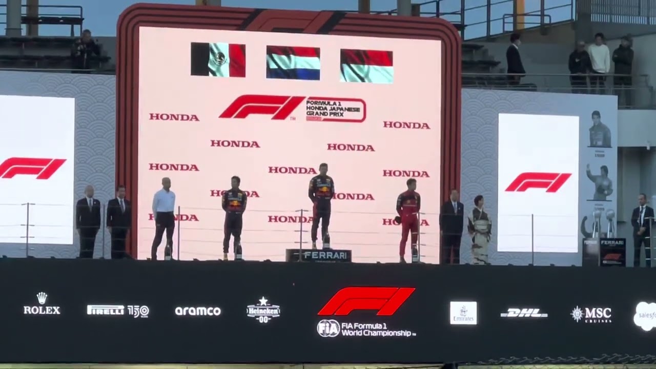 【F1 日本GP2022表彰台】オランダ国歌&オーストリア国歌/ The national anthem of Netherlands and Austria @JAPANESE Grand Prix