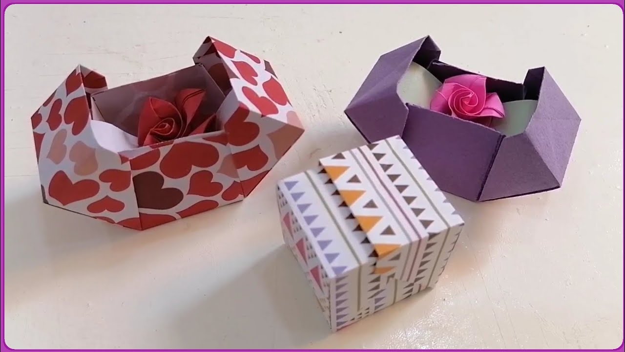 Geschenkbox basteln anleitung | Origami Box Falten