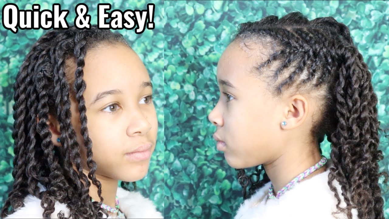 Easy Flat Twist Hairstyle | Dad does Daughter's hair