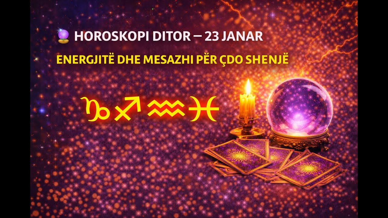 🔮 Horoskopi Ditor – 23 Janar:  Energjitë dhe mesazhi për çdo shenjë...