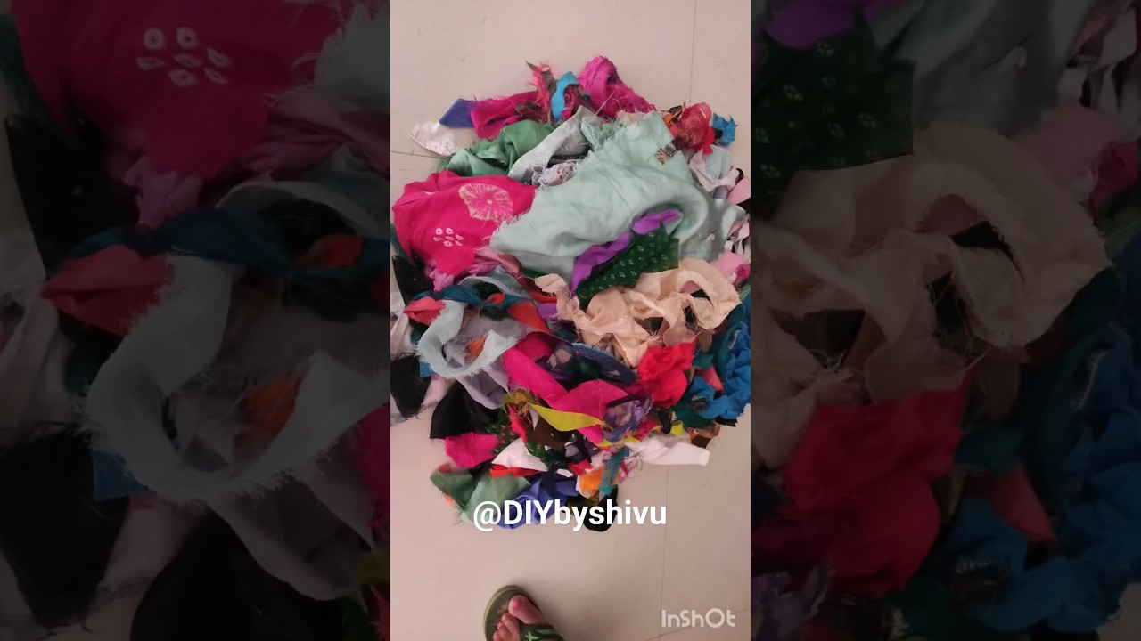 pillow making from waste pieces of clothes| reuse old clothes | #diy #youtubeshorts #shorts