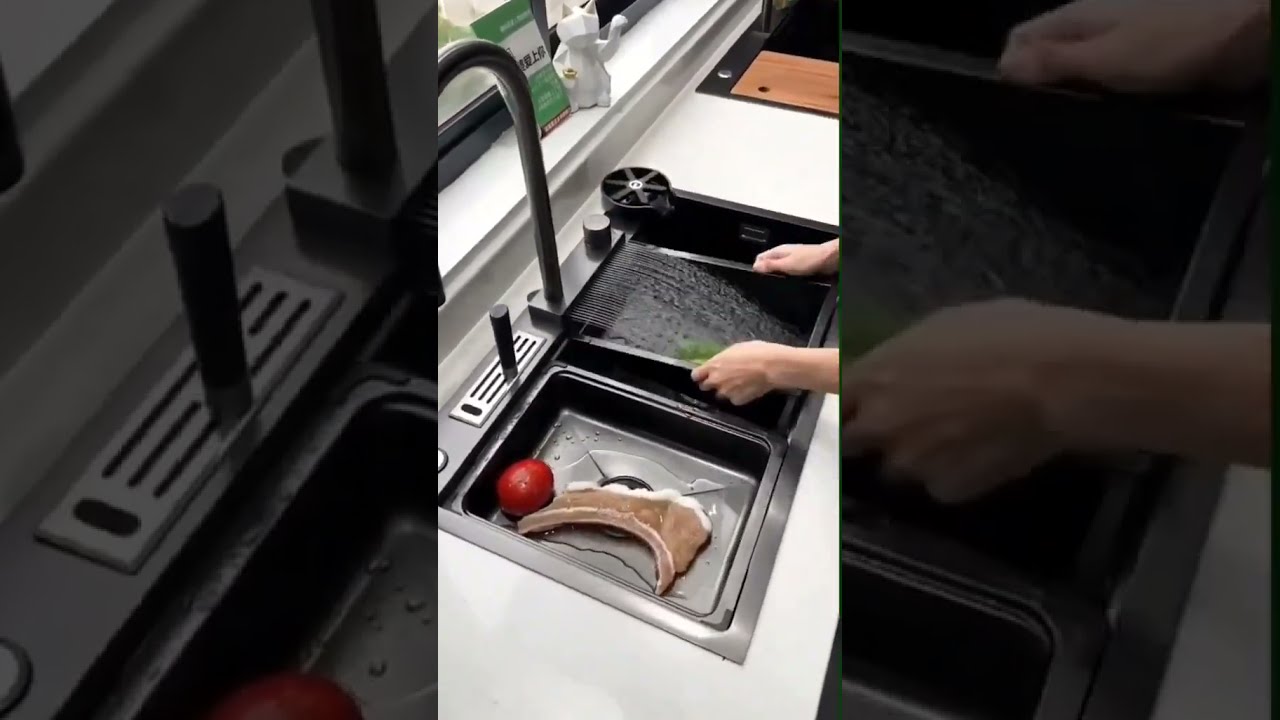 ⭐ The Smart Sink Upgrade Everyone&rsquo;s Talking About⭐ Elegant Stainless Steel Waterfall Kitchen Sink