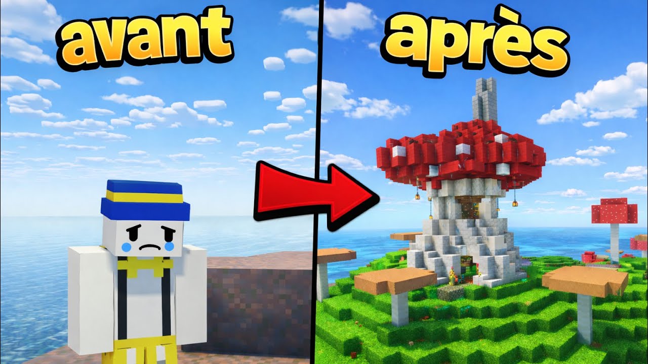 ON a TRANSFORMÉ une ÎLE CHAMPIGNON ! Minecraft Survie