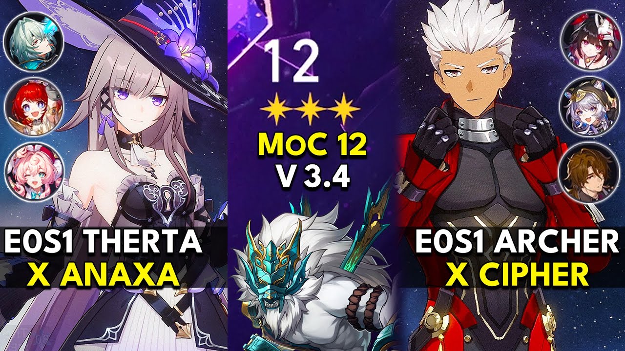 E0S1 The Herta x Anaxa & E0S1 Archer x Cipher | Memory of Chaos Floor 12 3 Stars | Honkai: Star Rail