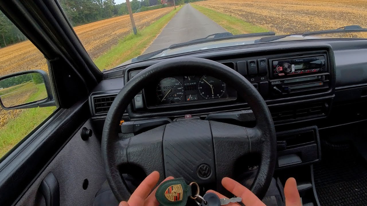 Golf 2 Automatik von 1991 POV Probefahrt ohne Kommentar