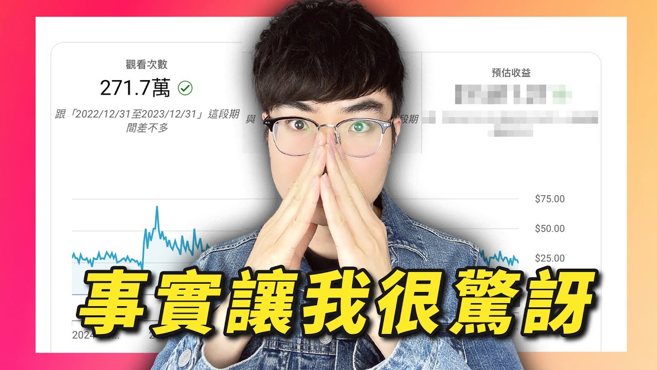 【YouTube收益大揭密】2024年我在YouTube賺了多少廣告收入 | 做頻道第四年收入居然是這個…