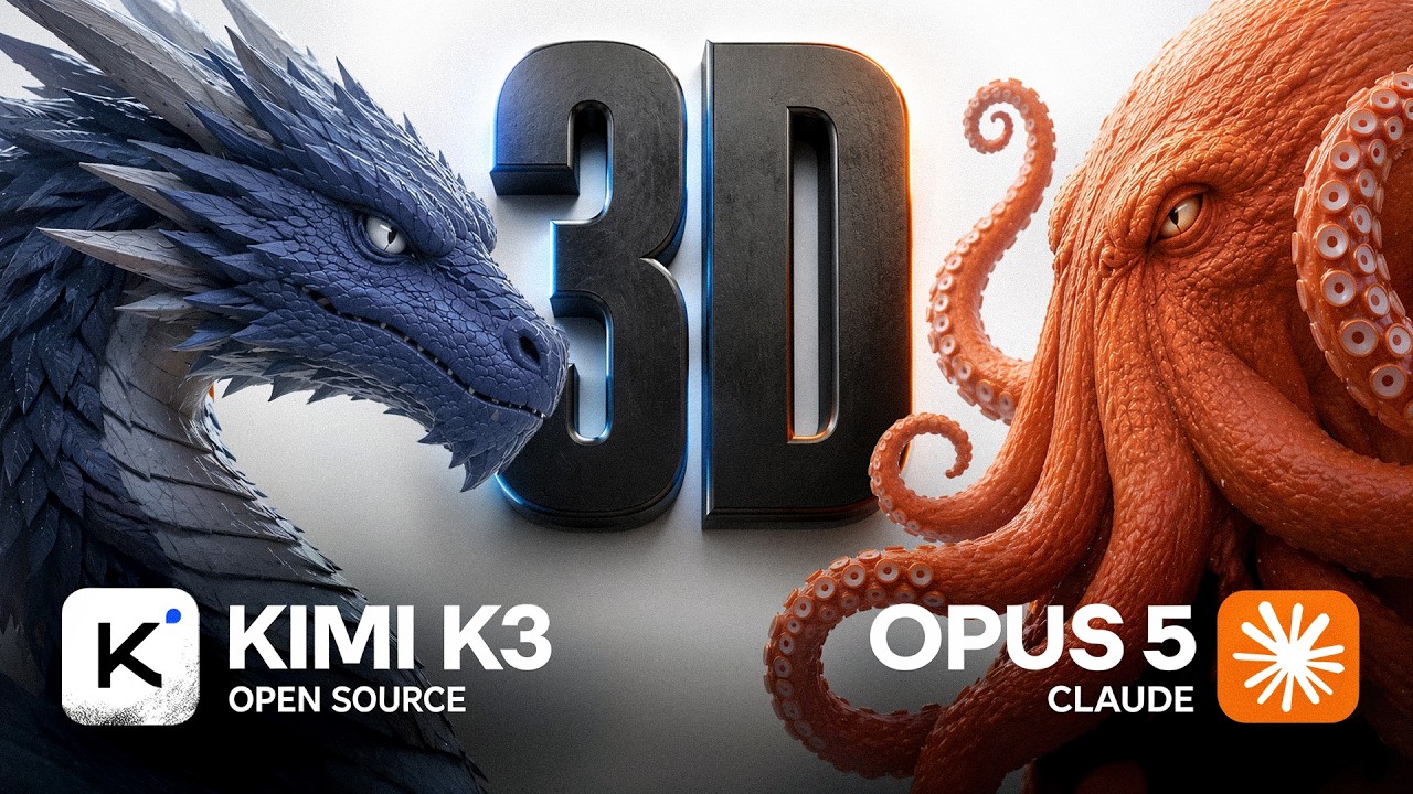 Can Opus 5 Beat Open-Source Kimi K3 in 3D Design?
