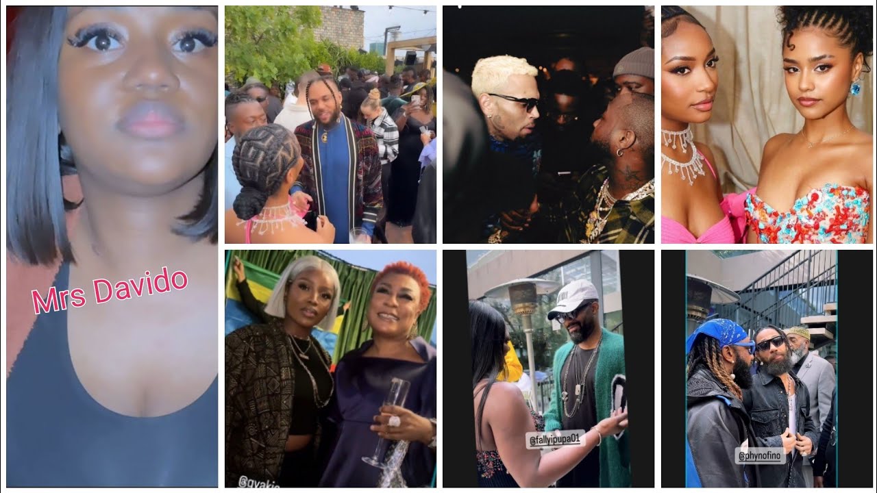 Davido,his wife,Chioma, Asake, Gyakie,Fallyipupa,Chris brown, Kcee,etc at pre Grammy event.
