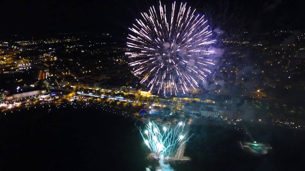 Fuochi d'artificio Civitavecchia 2016 riprese aeree drone
