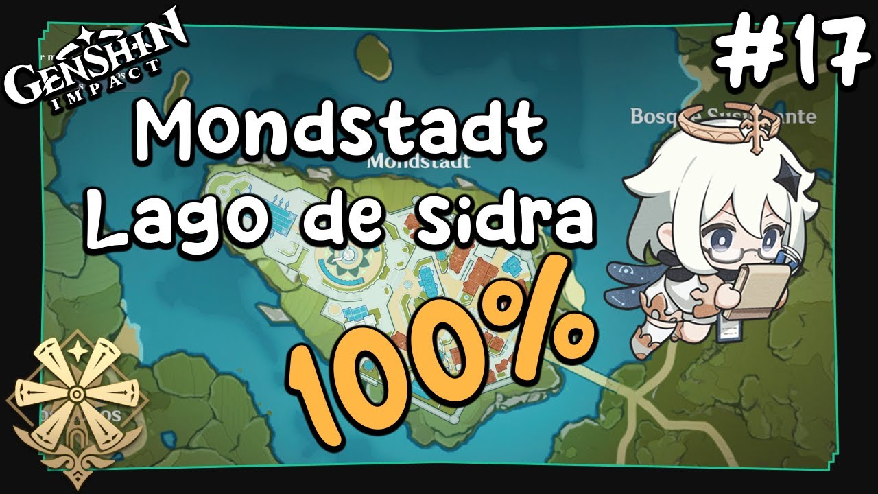 Exploración 100%: Mondstadt #17 | Mondstadt Lago de Sidra | Cofres Anemoculous etc.