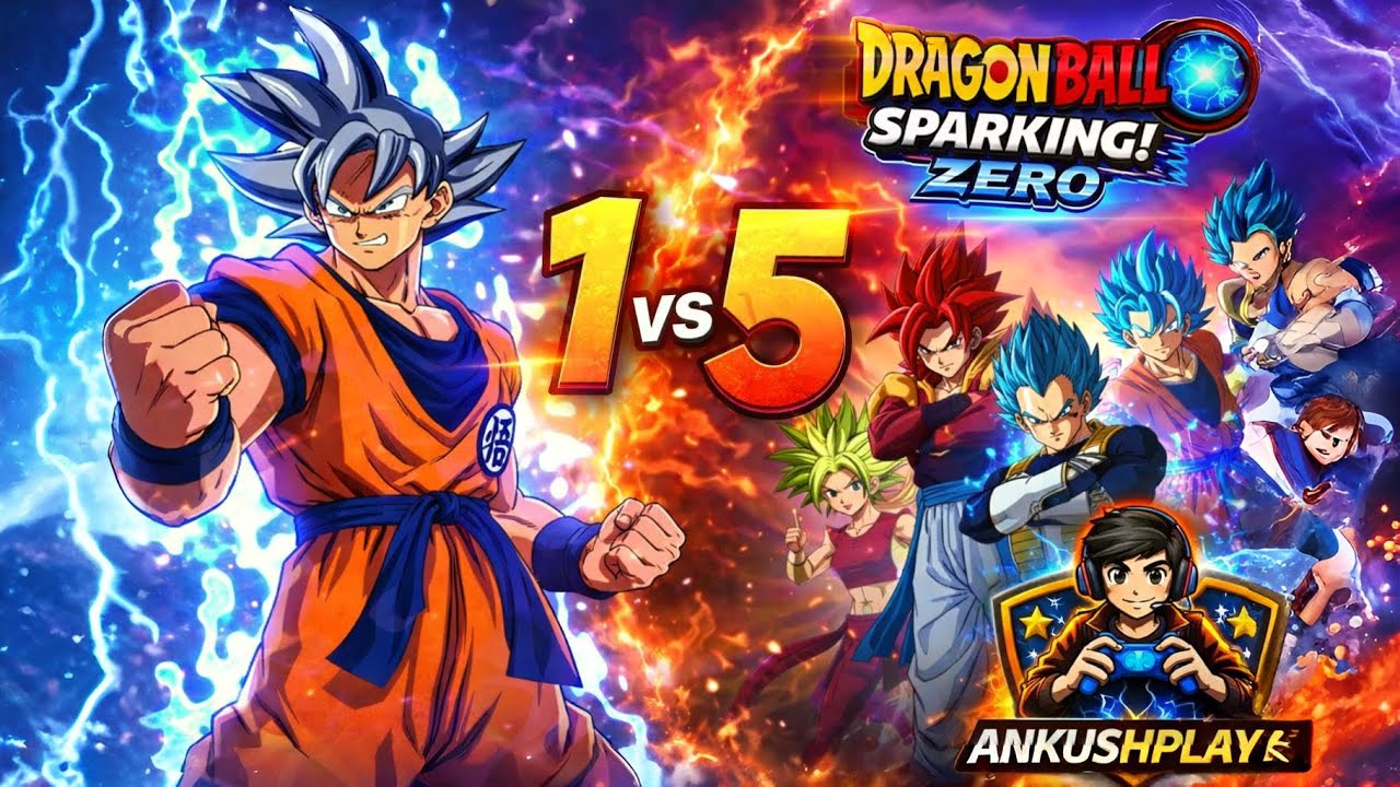 1 vs 5 SUPER MODE 😱 | Dragon Ball Sparking! ZERO  Gameplay | AnkushPlays
