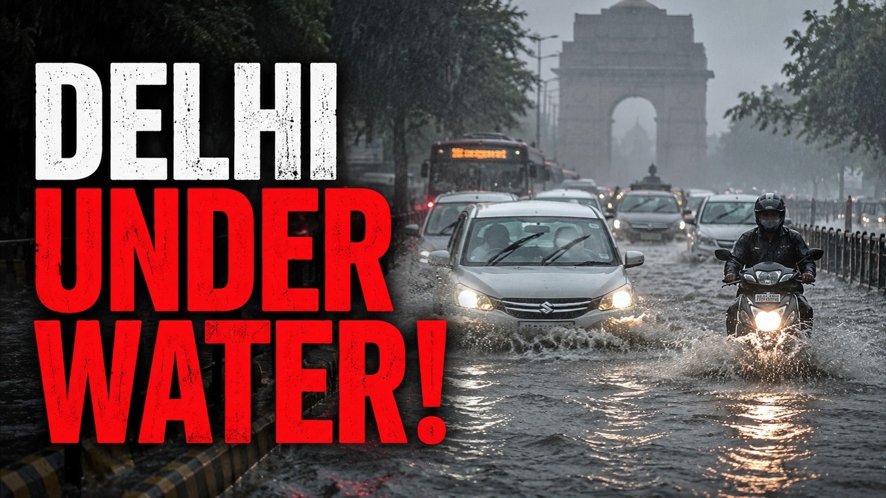 Delhi Rains LIVE 🔴 Red Alert Issued | Roads Flooded, Traffic Comes to a Standstill