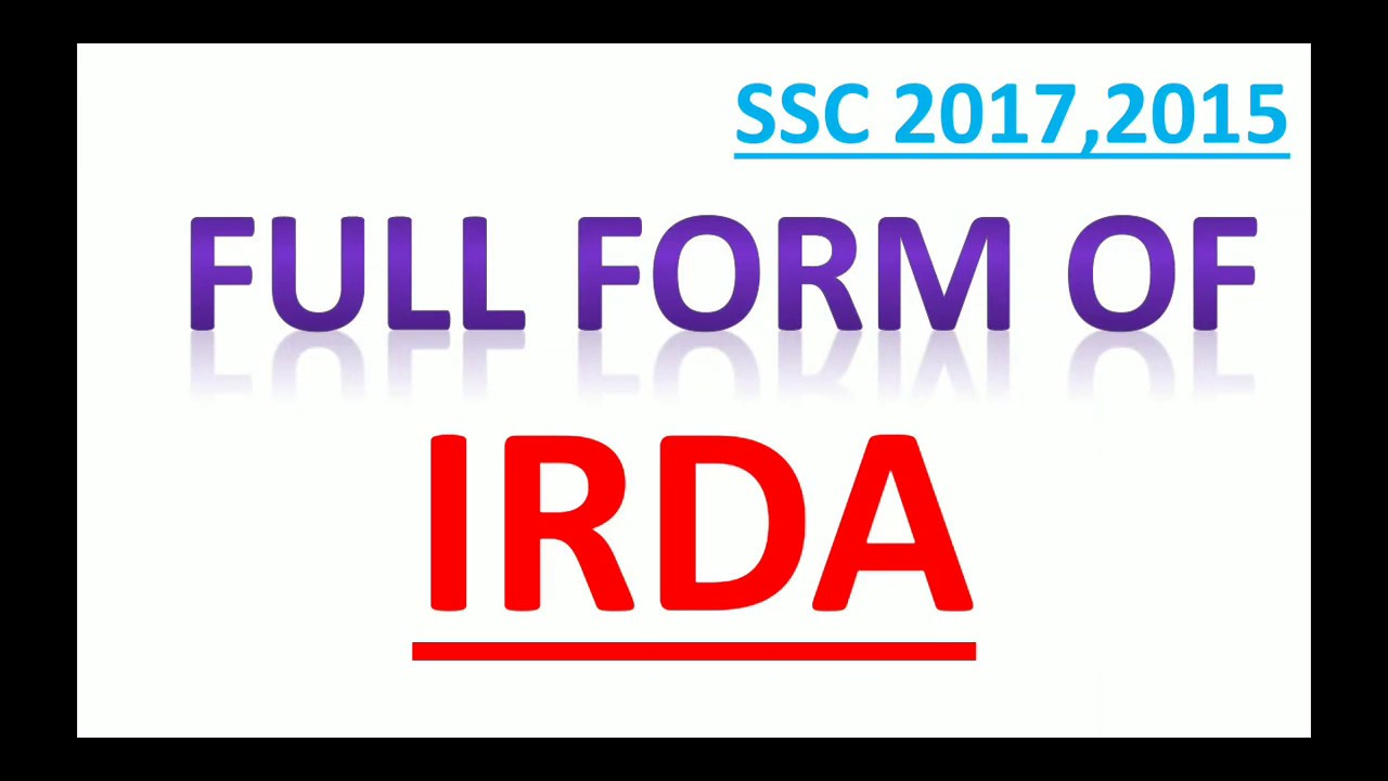 IRDA , full form of IRDA