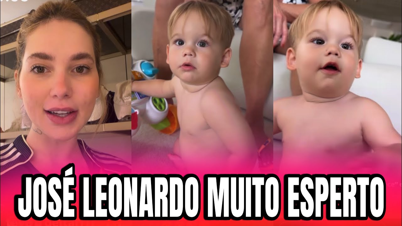 VIRGÍNIA MOSTRA SEU FILHO JOSÉ LEONARDO ESTÁ MUITO ESPERTO 