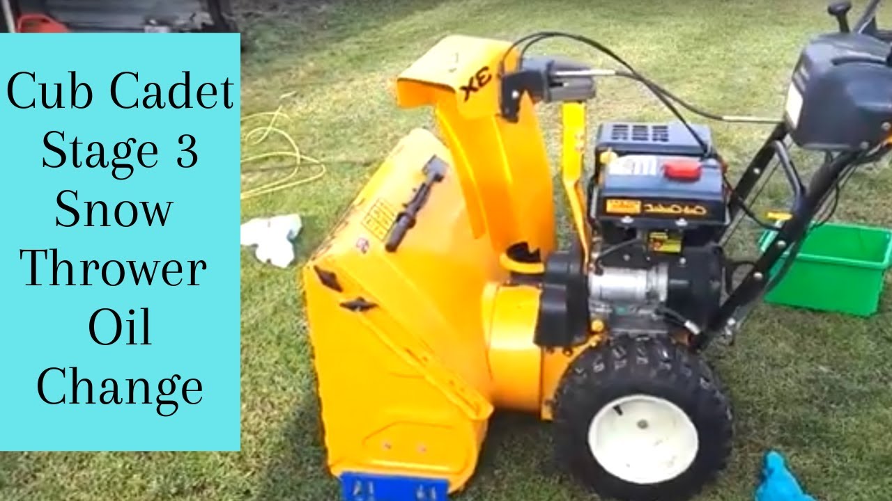 How to change oil in Cub Cadet Stage 3 Snow thrower