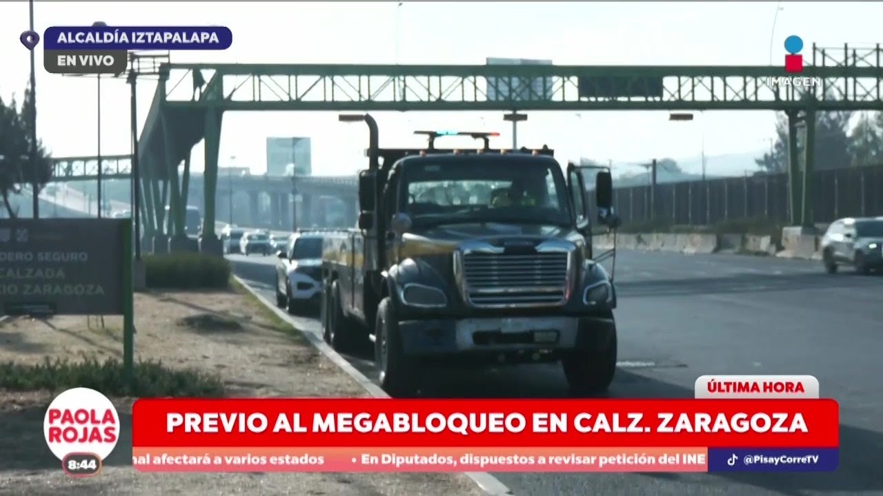 Alistan operativo por megabloqueo en la Calzada Ignacio Zaragoza | DPC con Paola Rojas