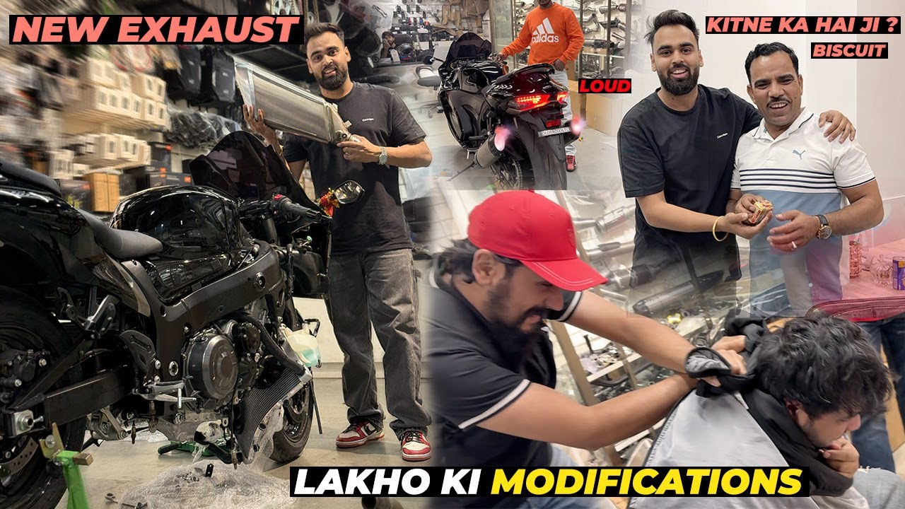 LAKHO KI MODIFICATION😳 NEW LOUD🔥EXHAUST😍HAYABUSA ME LAG GYA😍😍