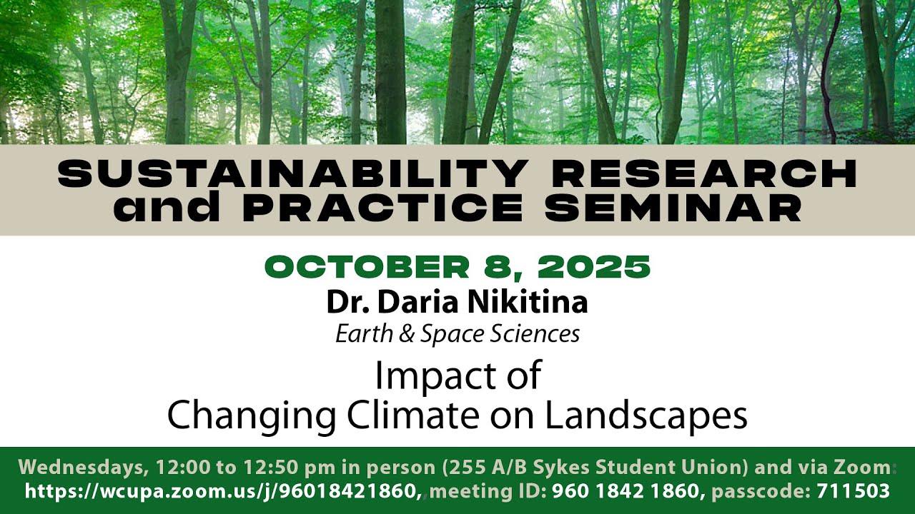 SRPS Fall '25 10/8: Impact of Changing Climate on Landscapes
