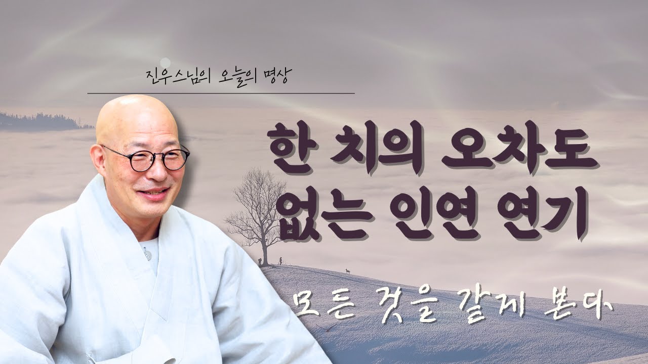 내업 때문에 일이 생기는가, 일이 있어서 업이 생기는가? - 의심을 내려놓고 믿음을 품다 #오늘의명상#진우스님#인과와업식