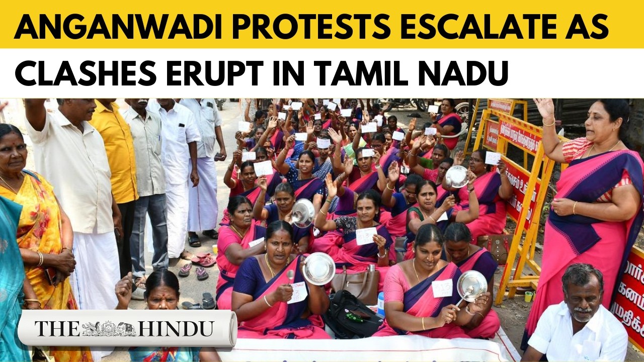 Anganwadi workers&rsquo; protest in TN continues over pay and regularisation demands