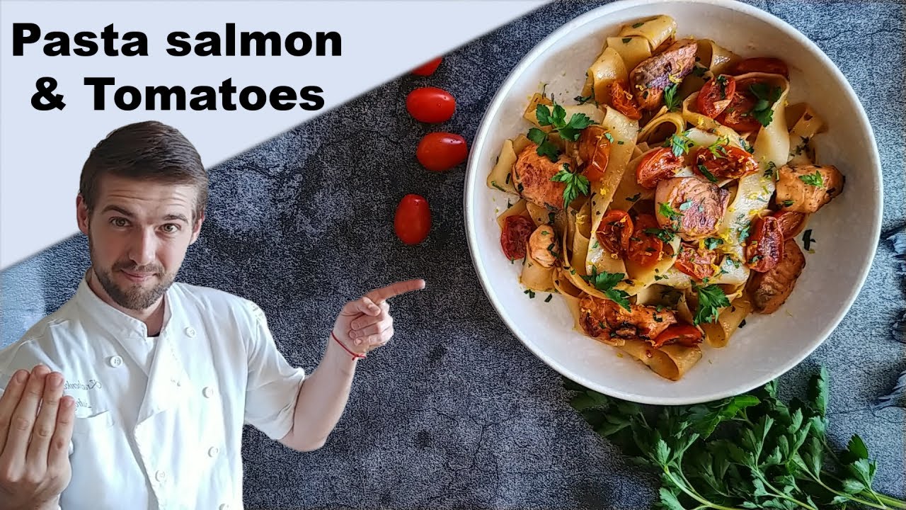 Incredible Recipe for Salmon Pasta with cherry Tomatoes NO Cream