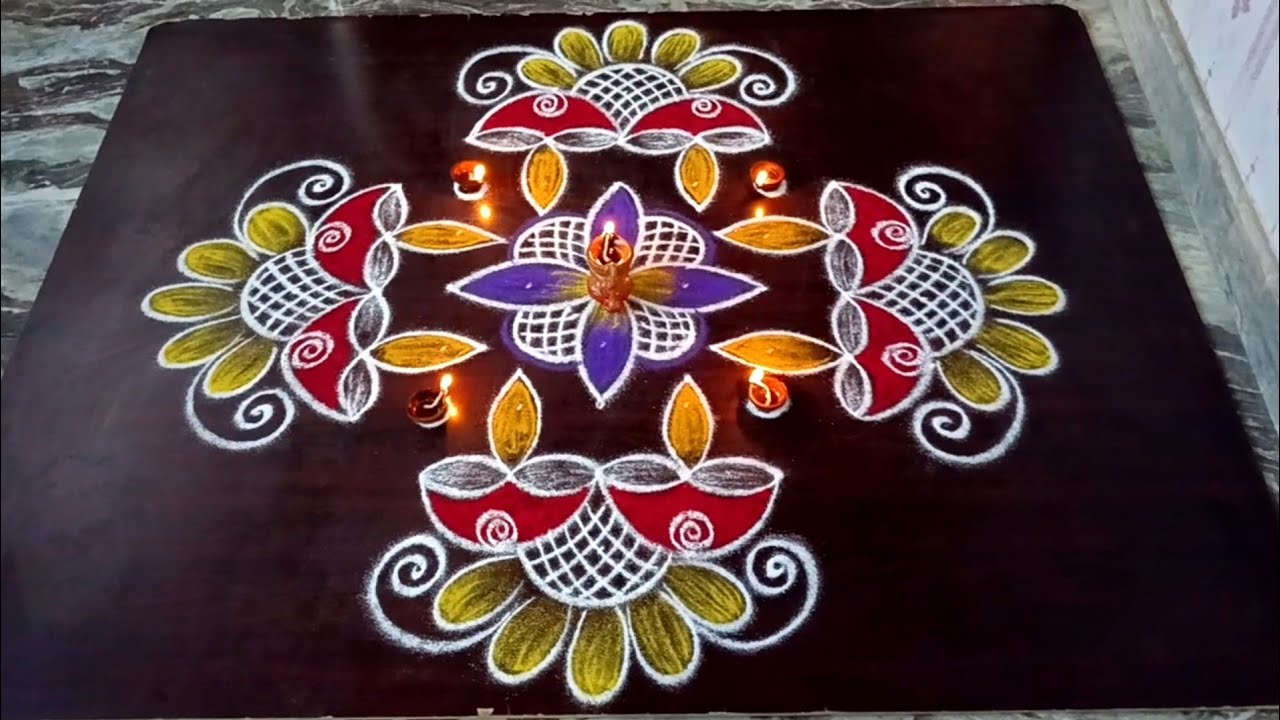 பரணி தீபம் 2025 ஸ்பெஷல் விளக்கு கோலங்கள்/மகா திருக்கார்த்திகை விளக்கு கோலம்/Karthika powrnami kolam
