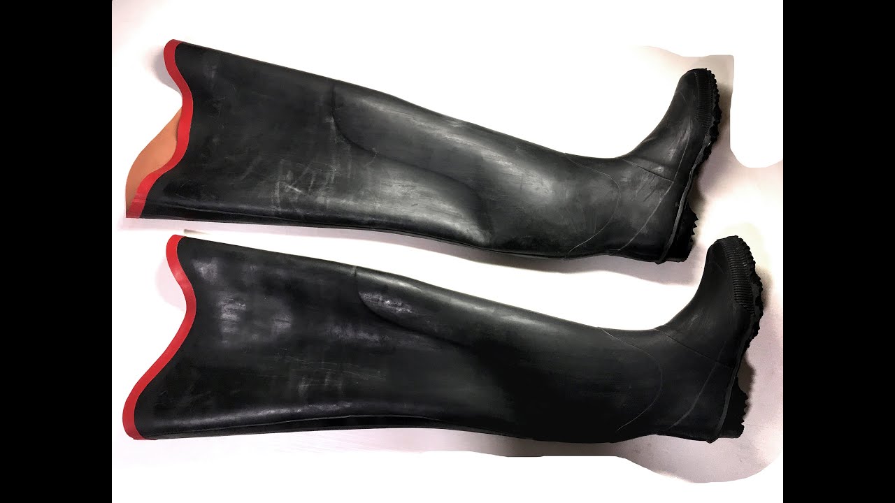 HEAVY PURE RUBBER THICK SOFT UNLINED HIP WADERS WATSTIEFEL 43-44 MADE IN JAPAN ca. 2MM 2,5 KG RARE