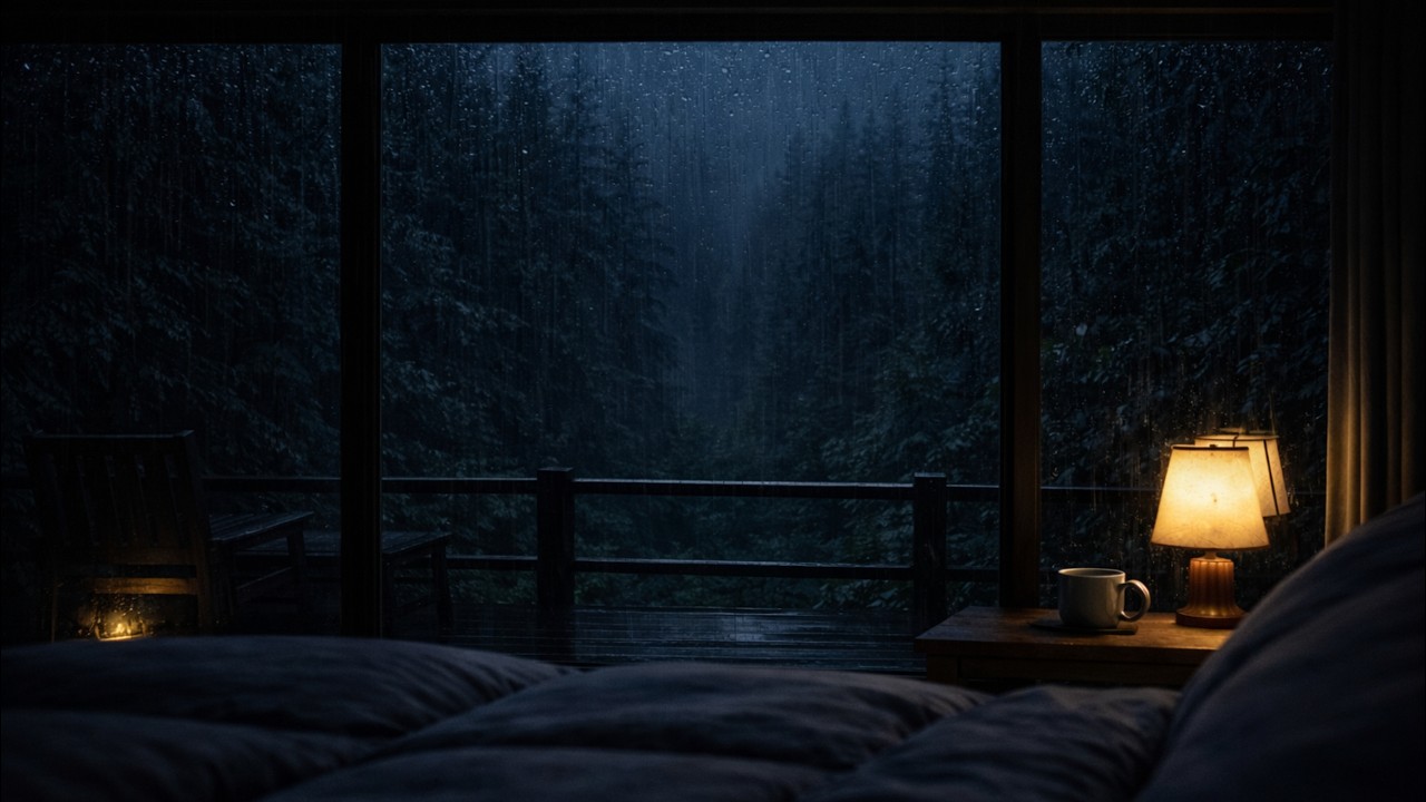 Nothing Happens for 2 Hours – Cabin Rain, Late Night
