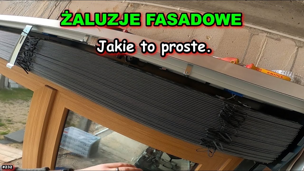 MONTAŻ I PODŁĄCZENIE ŻALUZJI FASADOWYCH, JAK DZIAŁAJĄ.  REMONT STAREGO DOMU, VLOG, BUDOWA #232