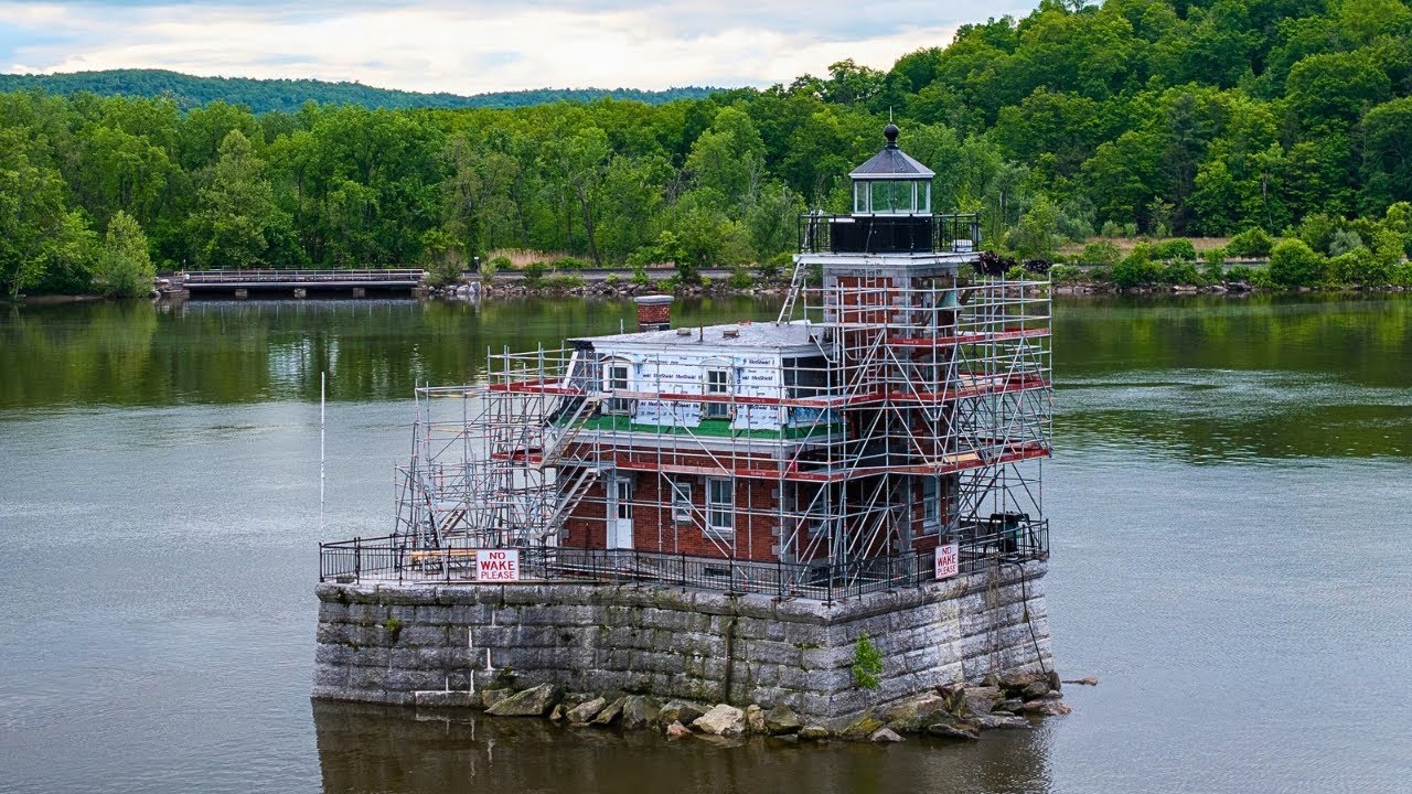 Hudson Athens Lighthouse, New York by Drone - 3 Min of Calm | Vol.1 