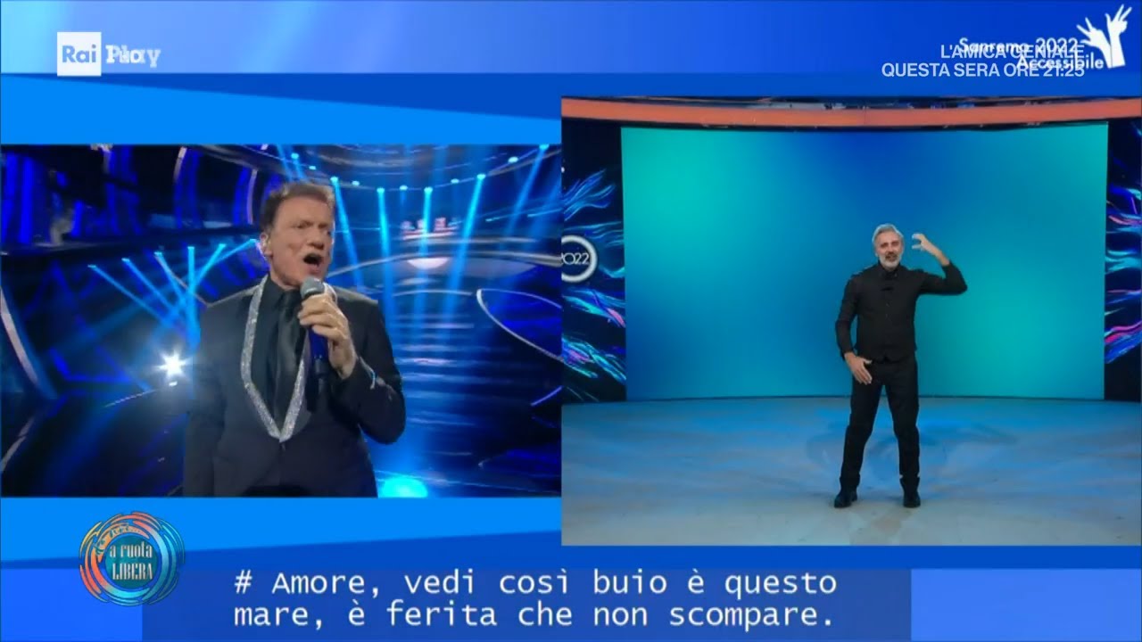 Sanremo 2022: la magia della lingua dei segni - Da noi... a ruota libera 13/02/2022