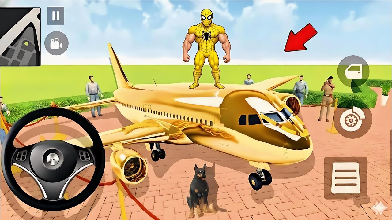 🕷️Spiderman Yellow & Golden Aroplane & Spiderman 3D Game🤩Indian Theft Auto🤑Purchase Lot's of Spider