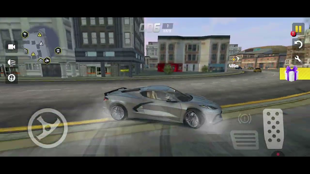 Playing xtream car race game for the first time 