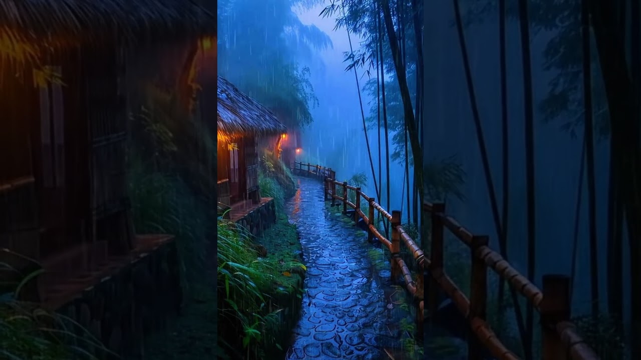 Sweet music with soft rain sounds for deep sleeping 