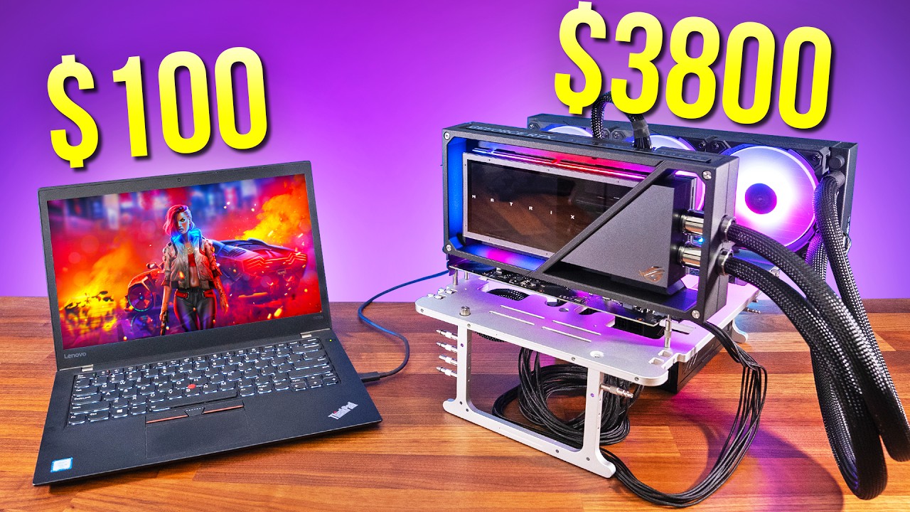 I Added a $3800 GPU to a $100 Laptop! Can it Game? - ASUS ROG Matrix eGPU