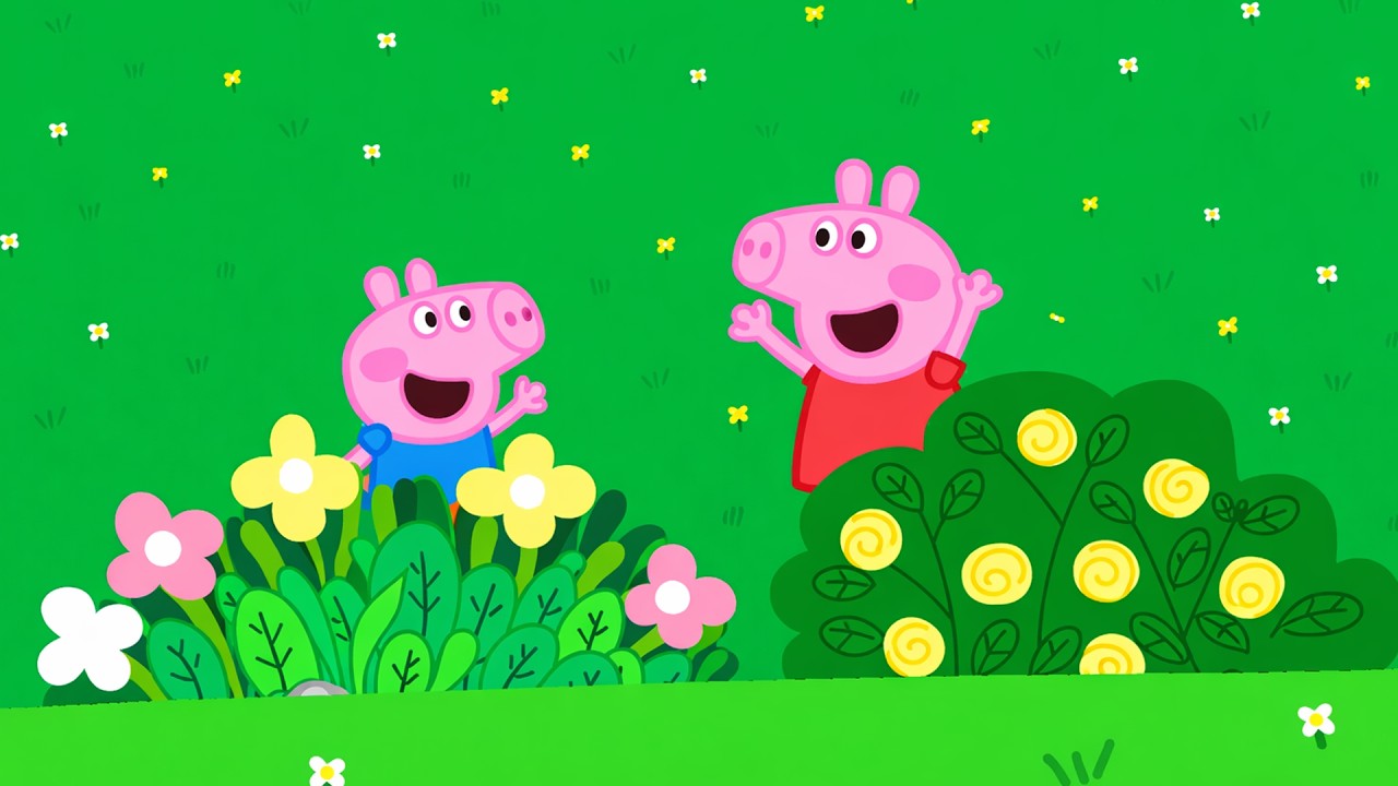 Outdoor Garden Fun! 🌷 Peppa & George’s Colorful Adventure | Funny Peppa Pig Animation
