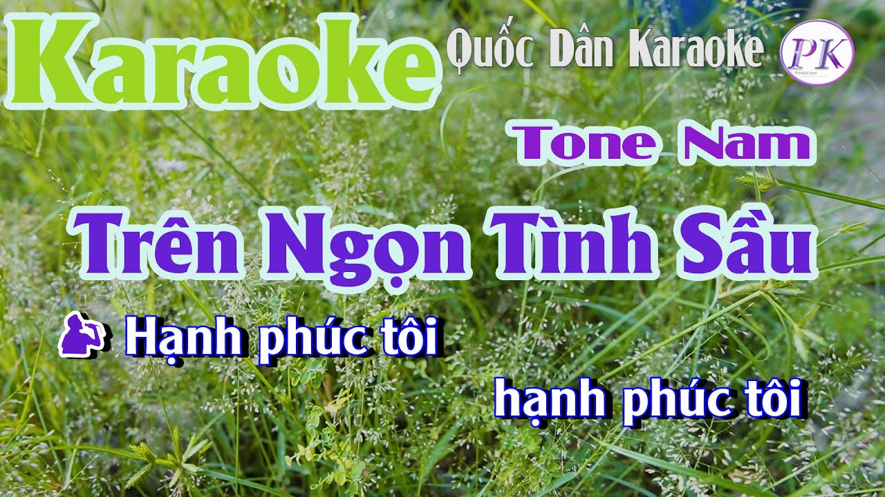 Karaoke Trên Ngọn Tình Sầu | Slow Rock | Tone Nam(C,Tp:58)  Quốc Dân Karaoke
