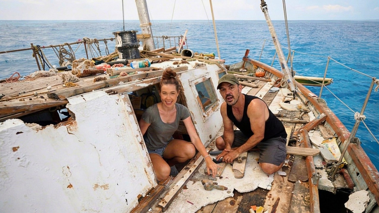 How a Couple Transforms a Ruined $5000 Boat to Their New Home