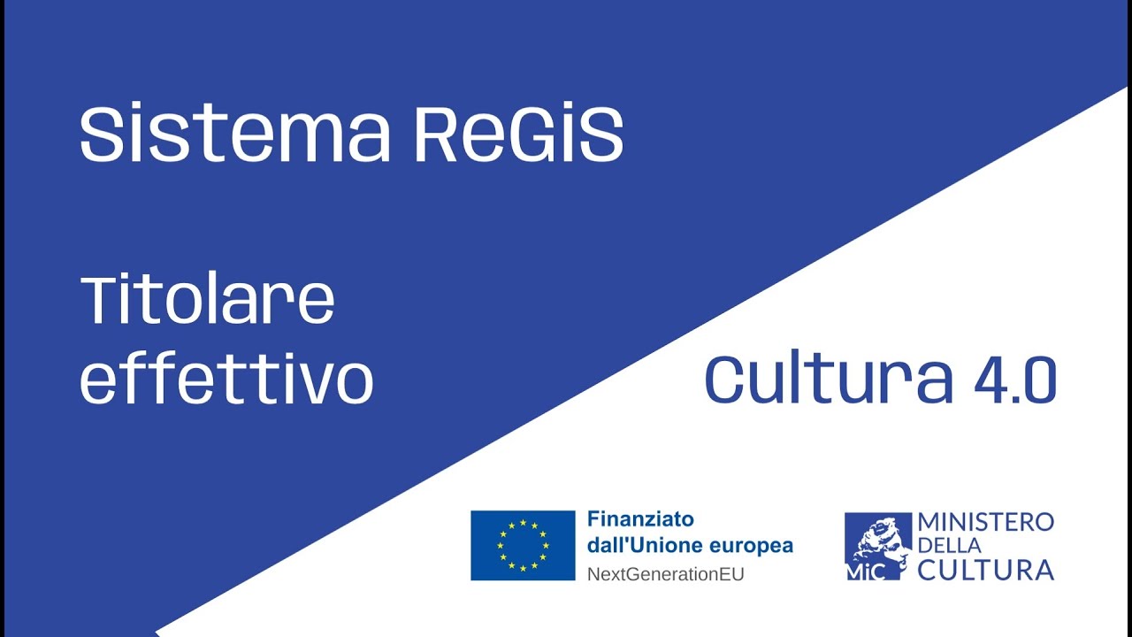 Titolare effettivo ReGiS - PNRR MiC