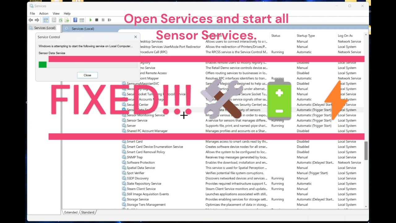 Power & Battery settings crashes/doesn't open in Windows 11. Fixed!